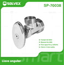 Llave De Ángulo 1/2" con cierre de 1/4 de vuelta. Para agua fría y caliente.
