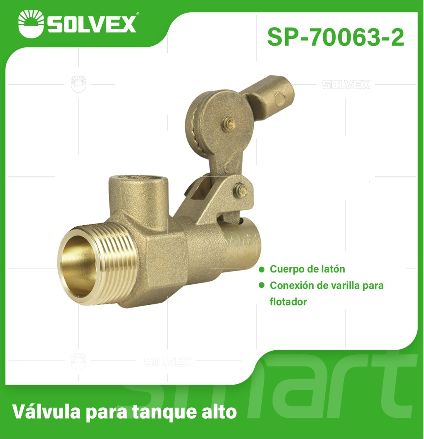 Válvula De Bola Flotante 3/4" Para Tanque Alto Con Biela De Flotador. Control De Agua En Tanques Y Cisternas.