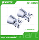 Manerales Para Ducha Y Regadera De Zinc Cromado. Estilo Cruz Clásico. (Par De Manijas)