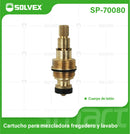 Cartucho de Repuesto para Mezcladora de Fregador y Lavamanos. Cuerpo de Latón. Vuelta Completa.