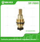 Cartucho Repuesto para Mezcladora de Fregador y Lavamanos de Latón. Vuelta Completa Agua Caliente y Fría.