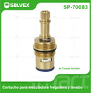 Cartucho De Latón Para Mezcladora 1/2". Repuesto Para Lavamanos Y fregadores de 1/4 De Vuelta.