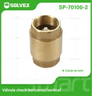 Válvula Check 3/4" De Latón Con Resorte Horizontal Y Vertical 200 PSI.