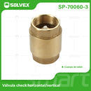 Válvula Check 1" De Latón Con Resorte Horizontal Y Vertical 200 PSI.