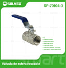 Válvula De Bola 1" Roscable De Latón Niquelado Con Manija Metálica. Para Agua, Petróleo Y Gas (WOG).