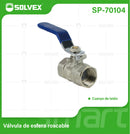 Válvula De Bola 1/2" Roscable De Latón Niquelado Con Manija Metálica. Para Agua, Petróleo Y Gas (WOG).