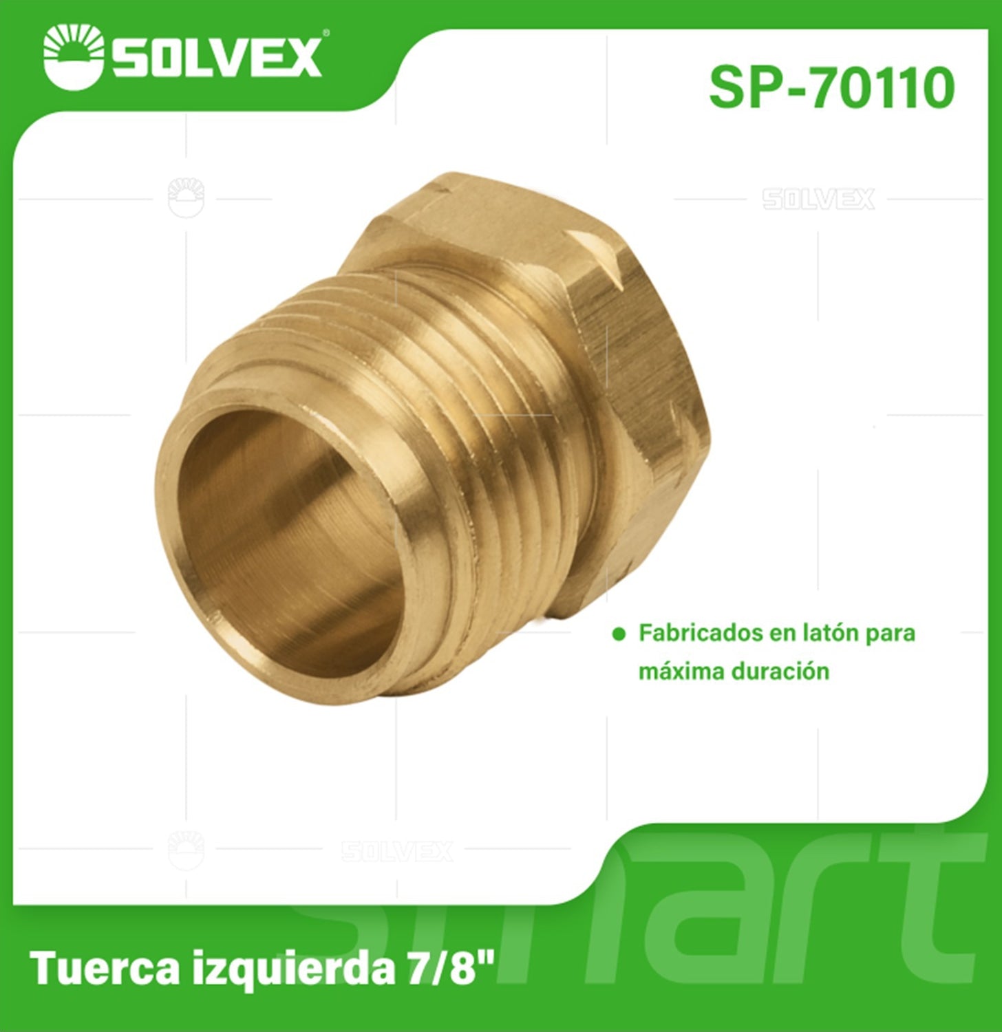 Tuerca Izquierda 7/8" De Latón Para Gas L.P. Conexión Segura.