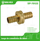 Unión Rápida De Latón 3/4" Para Mangueras De Agua. Conector Universal Macho Y Hembra.