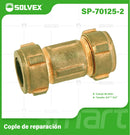 Unión de Compresión 3/4" de Latón. Cople de Reparación para Tuberías. Coupling.