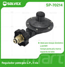 Regulador De Gas LP 1 Vía Baja Presión Para Tanque Doméstico Y Portátil Con Salida 3/8".