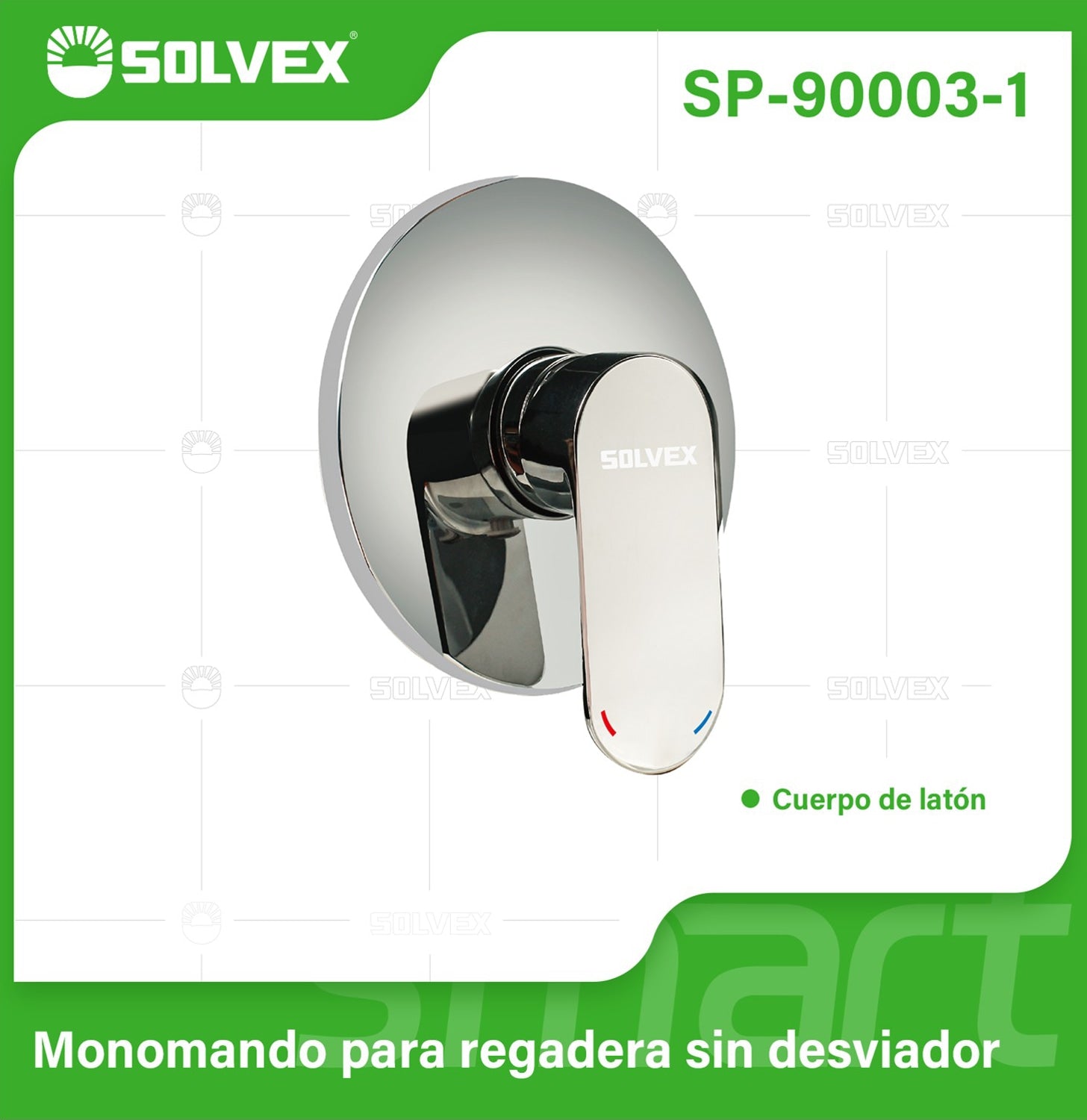 Llave De Palanca Maneral Para Ducha. Mezcladora Monomando para Empotrar En Regadera. Acabado satinado.