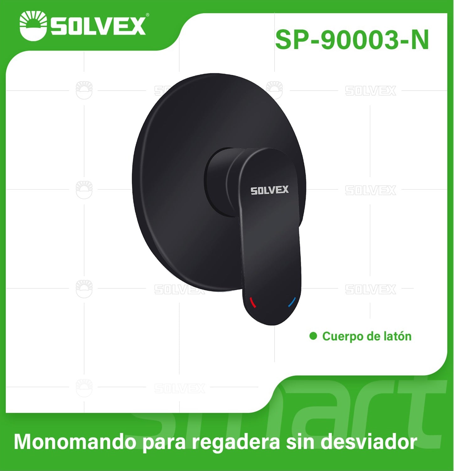 Llave De Palanca Maneral Para Ducha. Mezcladora Monomando para Empotrar En Regadera. Color negro.