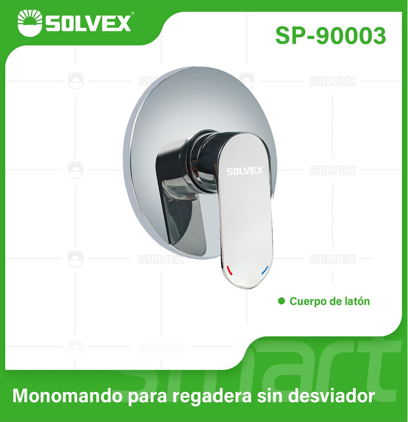 Llave De Palanca Maneral Para Ducha. Mezcladora Monomando para Empotrar En Regadera. Color Cromado.