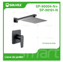 Ducha Empotrable con Mezcladora Monomando Cuadrada y Regadera de 8” Tipo Lluvia. Diseño Moderno.