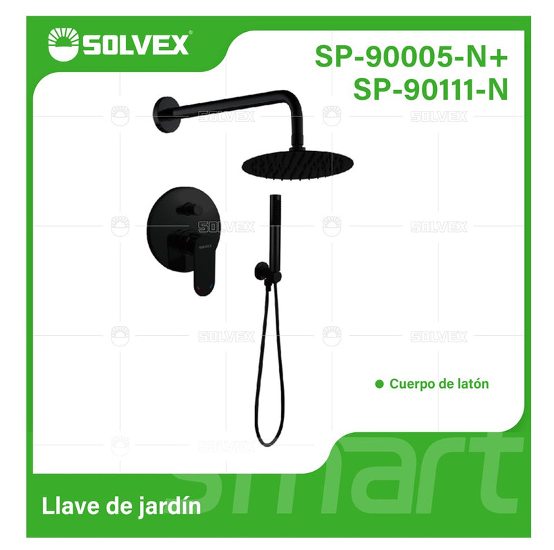 Ducha Para Empotrar. Juego De Mezcladora Monomando Con Desviador, Regadera Redonda De 8” Y Ducha Teléfono. Color Cromado.