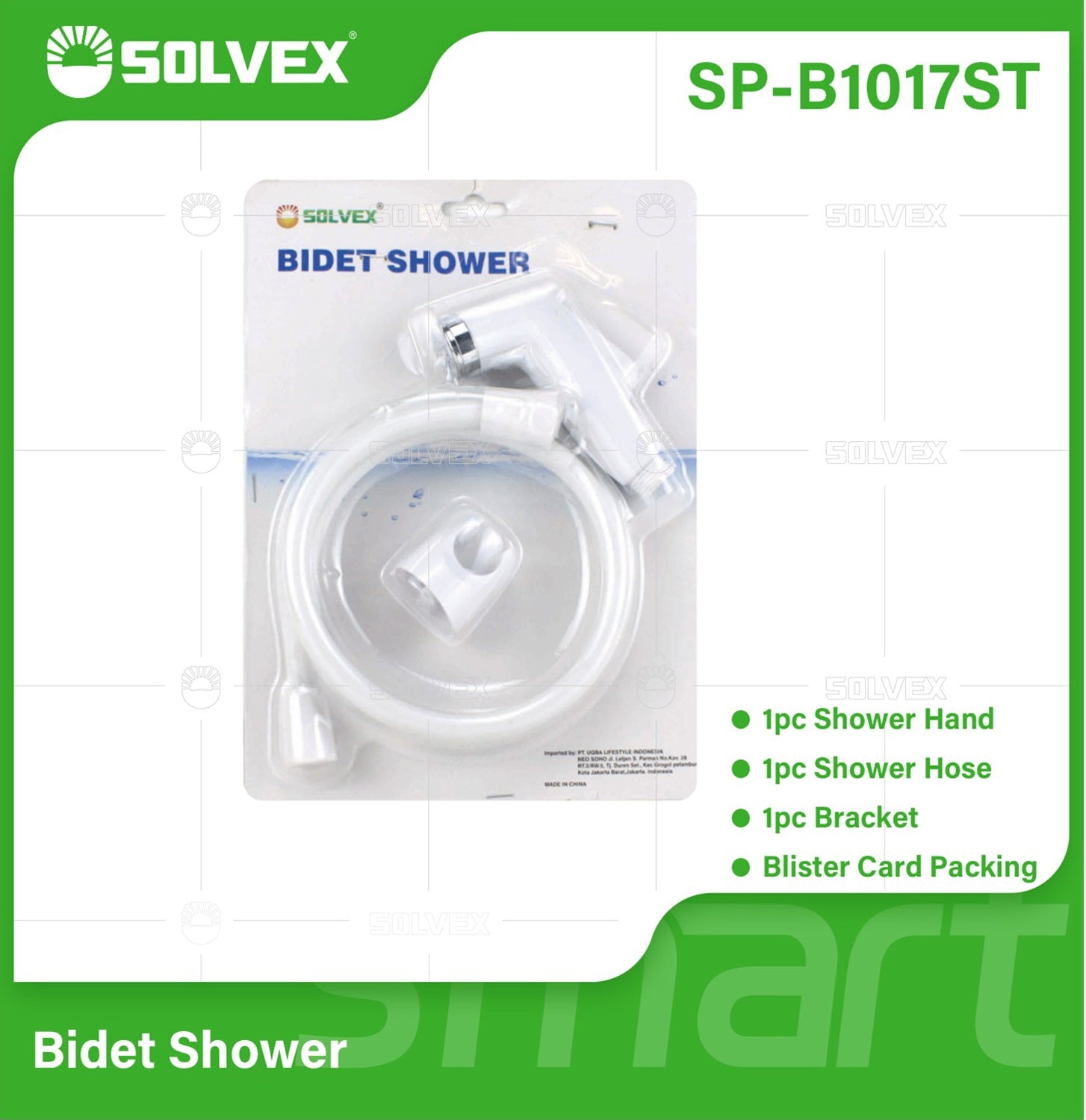 Ducha Sanitaria Tipo Teléfono. Set de 3 Piezas. Regadera para Inodoro. Color Blanco.