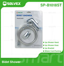 Ducha Sanitaria Tipo Teléfono Cromada. Set de 3 Piezas con Manguera y Soporte. Regadera de Mano para Inodoro Bidet.