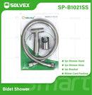 Ducha Sanitaria Tipo Teléfono en Acero Inoxidable. Set de 3 Piezas. Regadera de Mano para Inodoro.