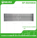 Drenaje Rectangular 8x30 cm Para Ducha. Desagüe Lineal De Piso En Acero Inoxidable. Acabado Cromado Brillante.