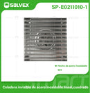 Drenaje Cuadrado 4" Para Ducha. Desagüe De Piso En Acero Inoxidable 10x10cm. Acabado satinado.