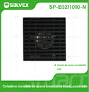 Drenaje Cuadrado 4" Para Ducha. Desagüe De Piso En Acero Inoxidable 10x10cm. Color negro.