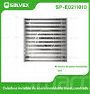 Drenaje Cuadrado 4" Para Ducha. Desagüe De Piso En Acero Inoxidable Cromado Brillante 10x10cm.