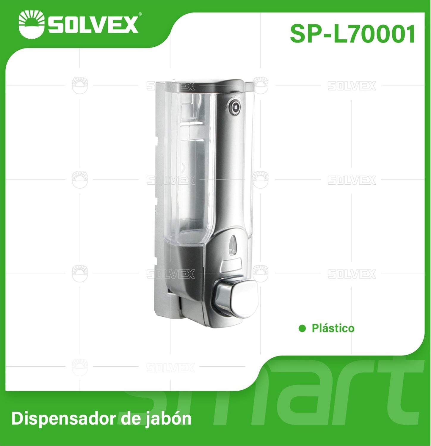 Dispensador de Jabón Líquido Individual 350ml Color Gris. Dosificador de Plástico para Baño y Cocina. Montaje en Pared.
