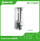 Dispensador de Jabón Líquido Individual 350ml Color Gris. Dosificador de Plástico para Baño y Cocina. Montaje en Pared.