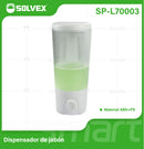 Dispensador de Jabón Líquido 380ml. Color blanco. Montaje de Pared Resistente para Baño y Cocina.