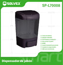 Dispensador de Jabón Líquido 800ml. Color negro. Montaje de Pared Resistente para Baño y Cocina.