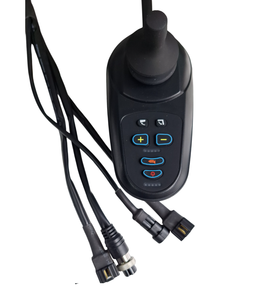 Control de mando para silla de ruedas eléctrica (para modelos nuevo con función de autoplegado) con  cuatro conectores