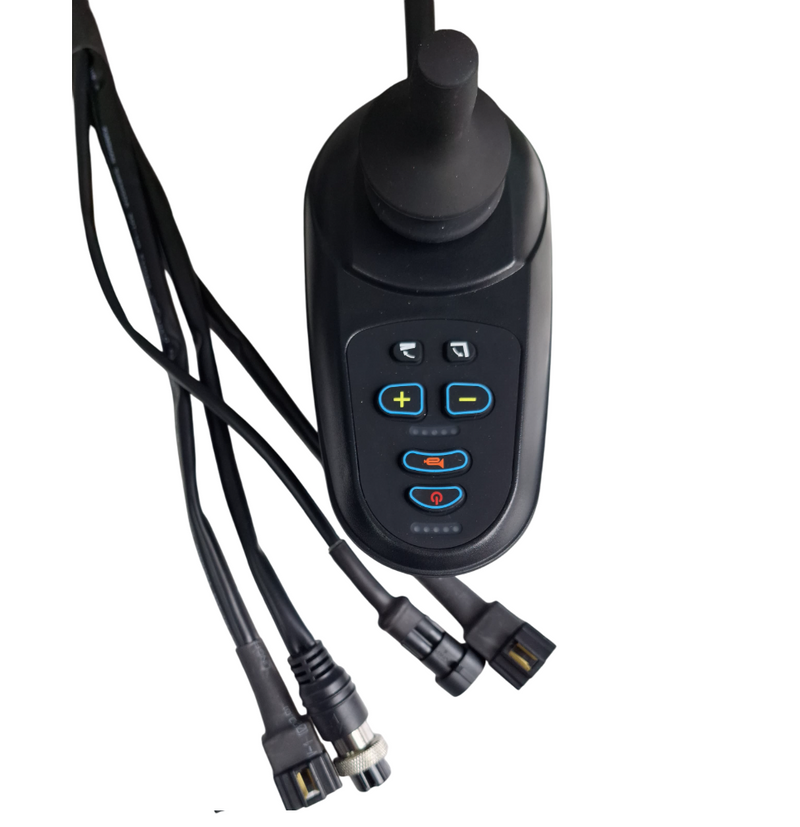 Control de mando para silla de ruedas eléctrica (para modelos nuevo con función de autoplegado) con  cuatro conectores
