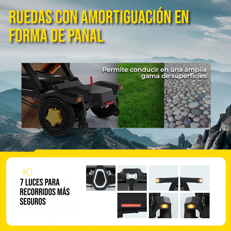 Scooter Discapacitados Silla de ruedas eléctrica de plegado automatico 30kg. Bateria litio 23 km de autonomía