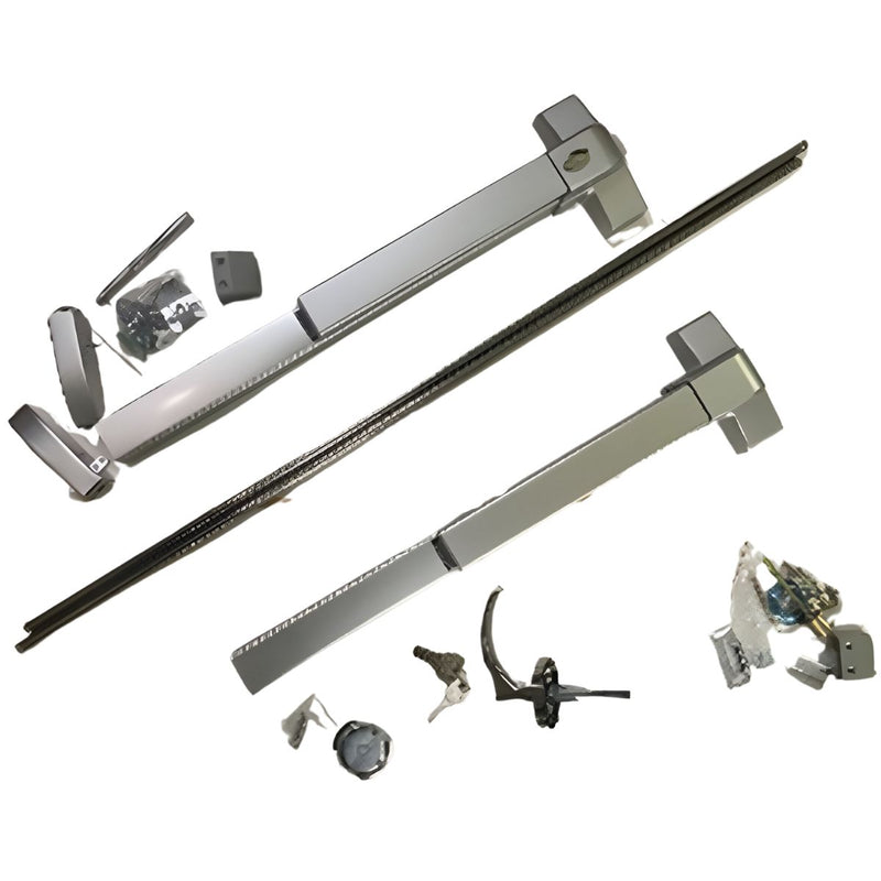 Barras antipanico para puertas contra incendio con cerradura. Puertas dobles.