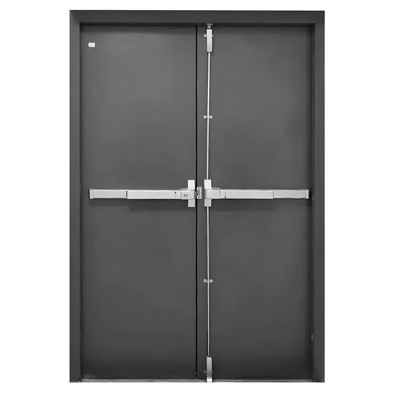 Barras antipanico para puertas contra incendio con cerradura. Puertas dobles.