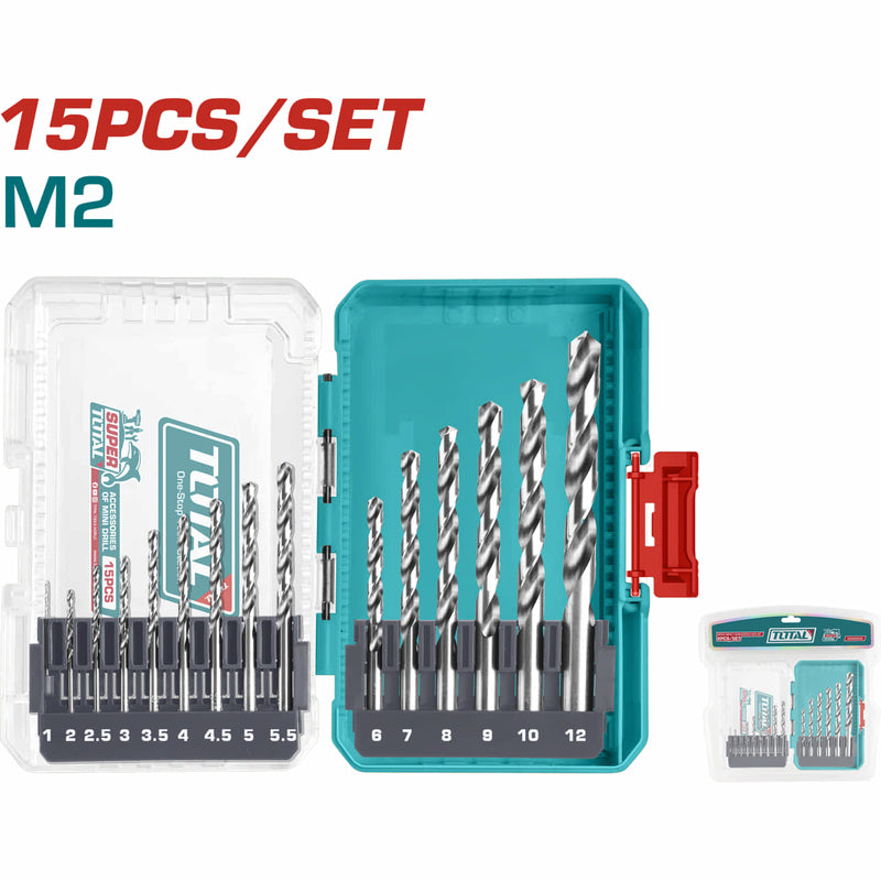 Brocas M2 HSS. Set De 15 Piezas. Puntas De Taladro.