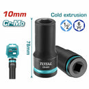 Dado Socket de impacto profundo 1/2" – 10mm. Material Cr-Mo. Largo: 78mm (Unidad)