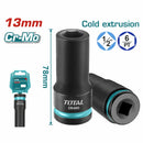 Dado Socket de impacto profundo 1/2" – 13mm. Material Cr-Mo. Largo: 78mm (Unidad)