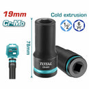 Dado Socket de impacto profundo 1/2" – 19mm. Material Cr-Mo. Largo: 78mm (Unidad)