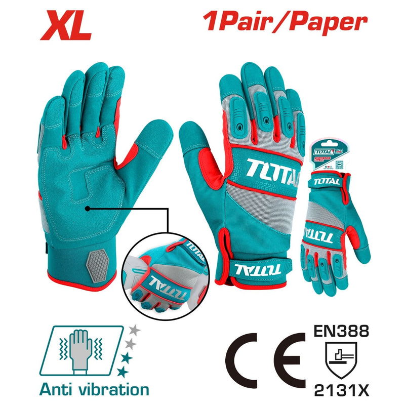 Guantes de mecánico XL Uso para escalada y manejo de cuerdas. Con refuerzo de caucho.