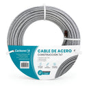 Guaya Cable De Acero Galvanizado 7x7 Alta Resistencia de 0.1415kg/m  Para Amarre Y Sujeción (6mmx10m)