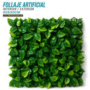 Follaje Artificial Verde Decorativo Para Pared Interior Y Exterior Con Protección UV (50x50cm)