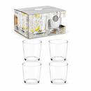 Vasos Transparentes de Vidrio 12.5Oz (370ml)  para Agua Bebidas Whisky y Cocteles (Set de 4)