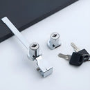 Cerradura Doble para Puertas de Vidrio 2-8mm. Seguro Antirrobo con Llave Maestra Para Exhibidor, Vitrina o congelador.