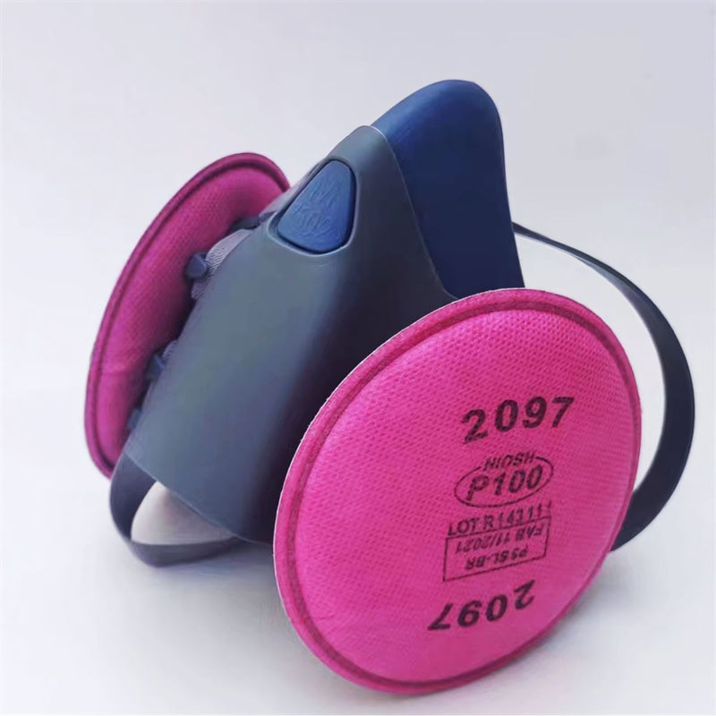 Repuesto Filtro Purificador 2097 P100. Cartucho Para Respirador Mascarilla Frontal De Silicona sólidas y líquidas (polvo, humo, neblina, fibras) (Pack de 2).
