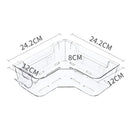 Repisa Esquinera Organizadora de Ducha. Cesta para Baño de Plástico Transparente. Jabonera de Esquina 24.2x24.2x12cm. ( Incluye autoadhesivo)