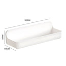 Repisa Multiuso de Ducha. Cesta para Baño de Plástico Blanco. Caja Organizadora 32x11x8.5cm.