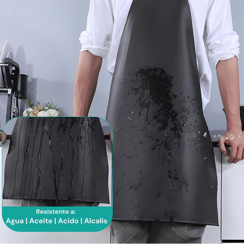 Delantal Impermeable De Nano PVC Talla M Para Cocinas, Bares, Lavanderías, Talleres. Mandil Altamente Resistente 100 cm largo × 65cm cadera