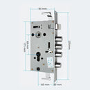 Cerradura De Seguridad Embutida Para Puertas Metálicas 45 a 55mm.  280mmx65mm. Con Cilindro De Acero Inoxidable. Incluye 7 Llaves.  Apertura Izquierda Hacia Adentro