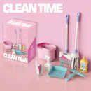 Juguete Juego De Herramientas De Limpieza Infantil. (Set de 8 piezas). Color Rosado.